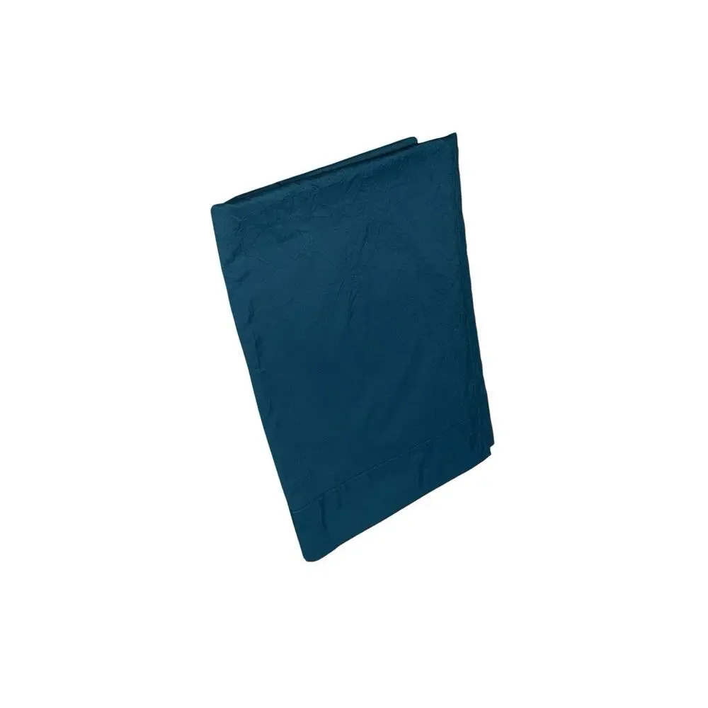 Solid Dark Teal Twin Sized Flat Sheet Microfiber Bedding Blue-Green Bedding